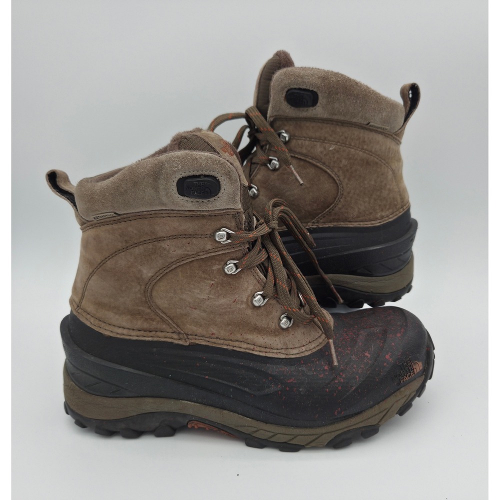 The North Face Chilkat Waterproof Snow Boots Brown Suede Winter Hiking Mens 10